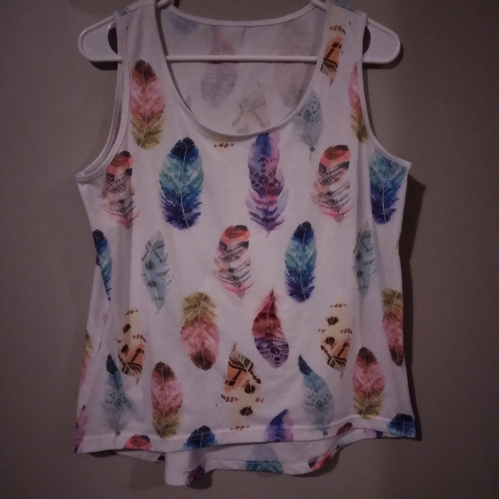 M Boutique Feather Tank, worn once
